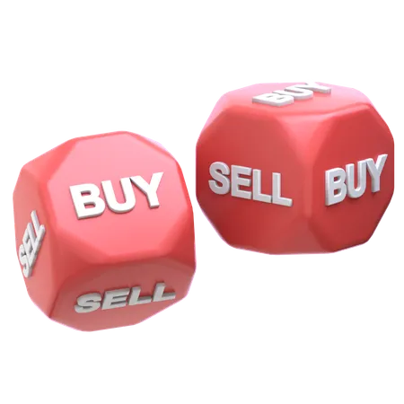 Dice Buy and Sell  3D Icon