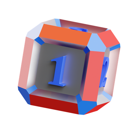 Dice Face 1  3D Icon