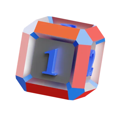 Dice Face 1  3D Icon