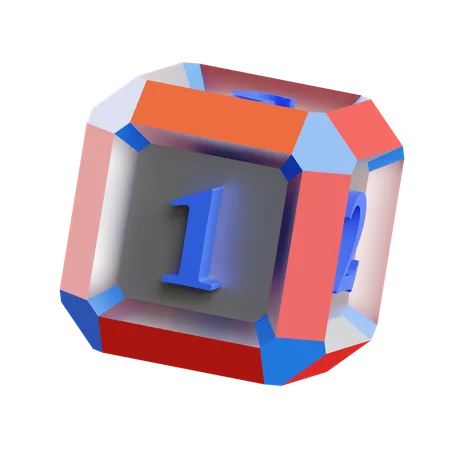 サイコロ面1  3D Icon