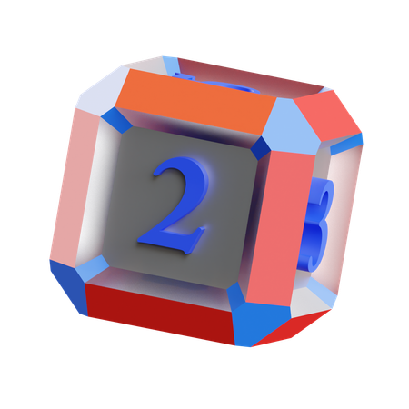 サイコロ面2  3D Icon