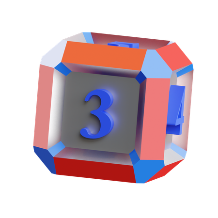 サイコロ面3  3D Icon