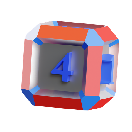 サイコロ面4  3D Icon