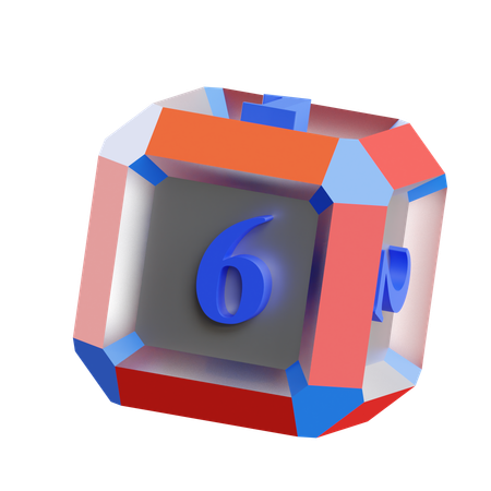 Dice Face 6  3D Icon