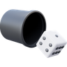 dice with box 3d logo
