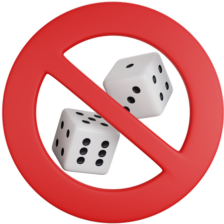 Dice Prohibited  3D Icon