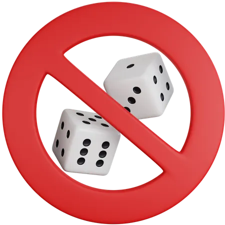 Dice Prohibited  3D Icon