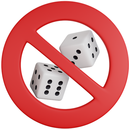 Dice Prohibited  3D Icon