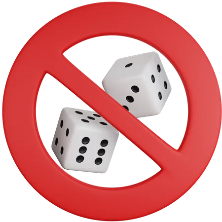 Dice Prohibited  3D Icon