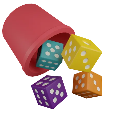 Dices Cup 3D Icon