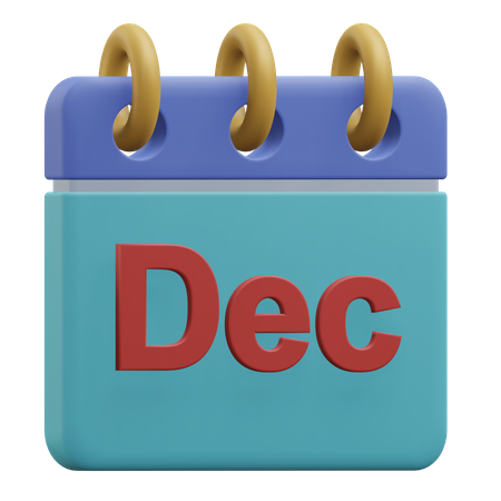 Diciembre  3D Icon