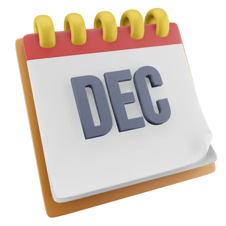 Mes de diciembre  3D Icon