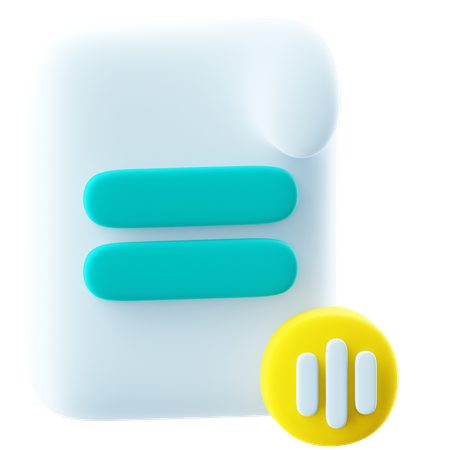 Dictation Sound  3D Icon