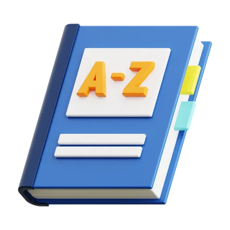 3 D Dictionary Icon 3D Icon