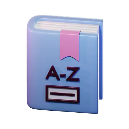 Dictionary Education Icon 3D Icon