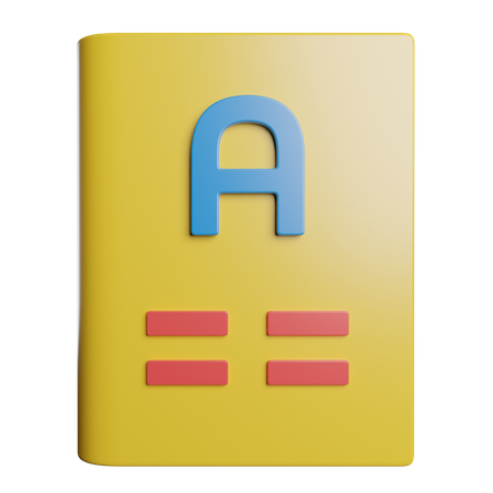 Dictionary Book  3D Icon