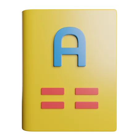 Dictionary Book  3D Icon