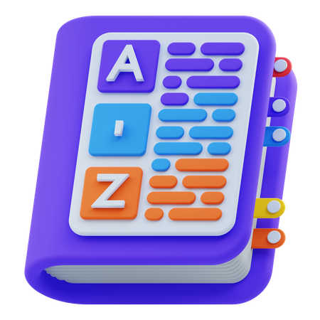 Dictionary Book  3D Icon