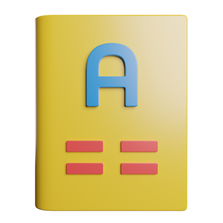 Dictionary Book  3D Icon