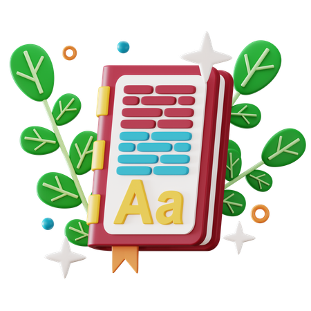 Dictionary Book  3D Icon