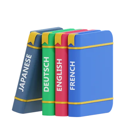 Dictionary Books Language Learning 3 D Icon Illustration 3D Icon