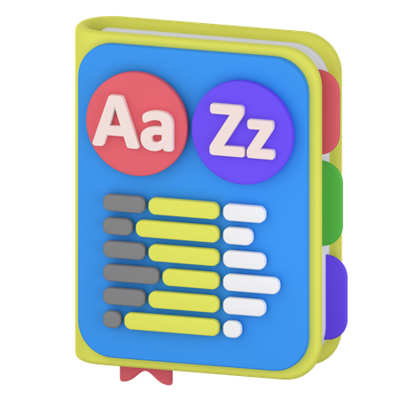 Livre de dictionnaire  3D Icon