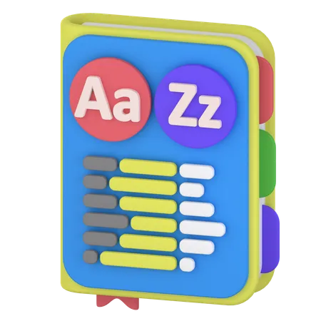 Livre de dictionnaire  3D Icon