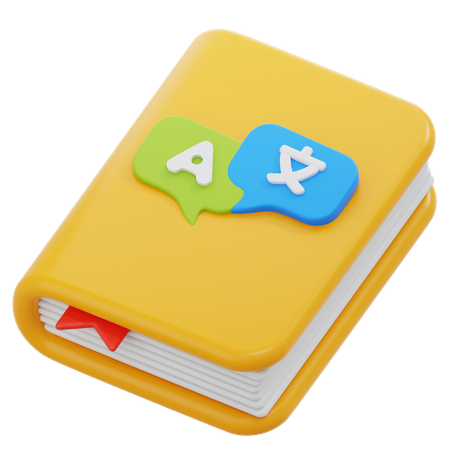 Livre de dictionnaire  3D Icon