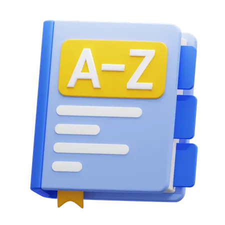 Livre de dictionnaire  3D Icon