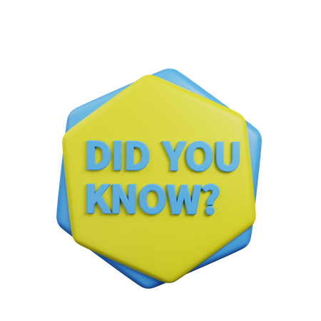 Did You Know  3D Illustration