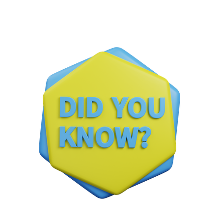 Did You Know 3D Illustration
