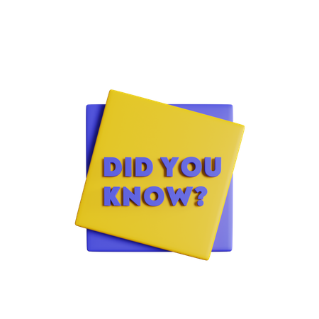 Did You Know Box  3D Icon
