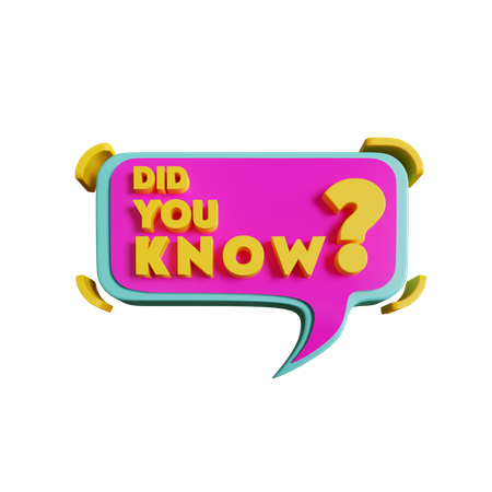 Did You Know Pink  3D Icon