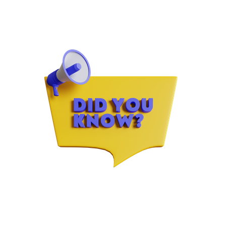 Did You Know Speaker Lable  3D Icon