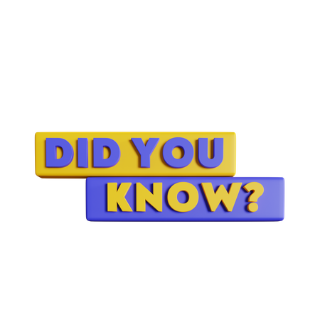 Did You Know Yellow  3D Icon