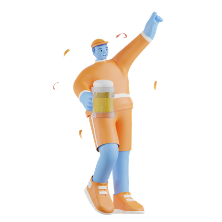 Die Leute feiern mit dem Trinken eine Party  3D Icon