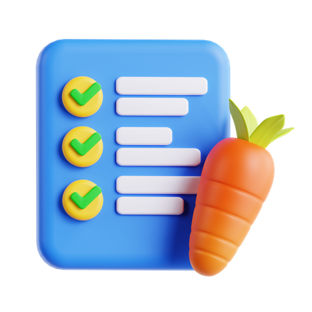 Diet Chart  3D Icon