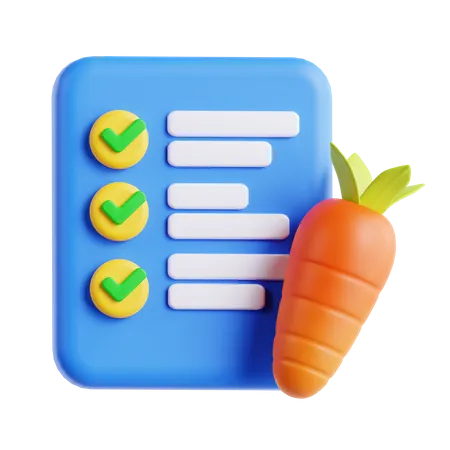 Diet Chart  3D Icon