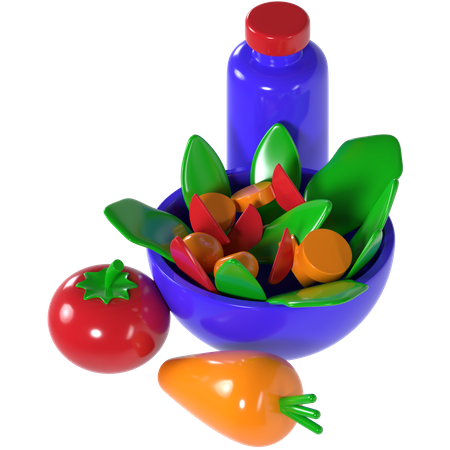 Diet Food  3D Illustration