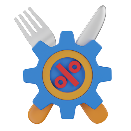 Diet percent  3D Icon