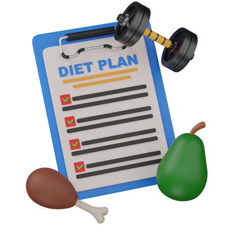 Diet plan  3D Icon