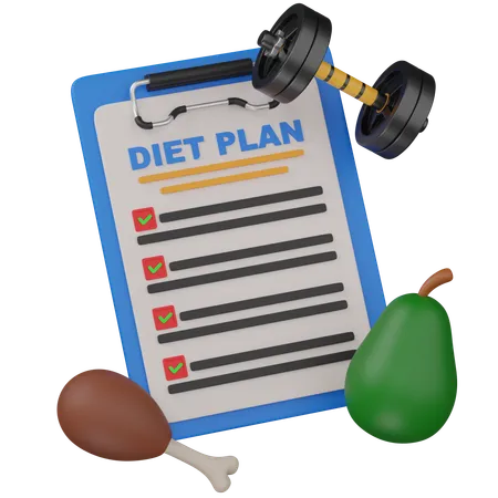 Diet plan  3D Icon