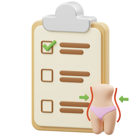 Diet Plan  3D Icon