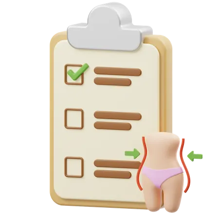 Diet Plan  3D Icon