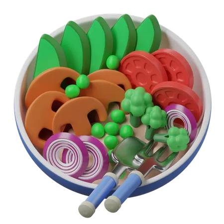 Dieta vegana  3D Icon