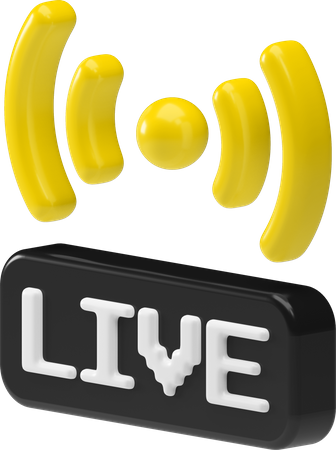 Diffusion en direct  3D Icon