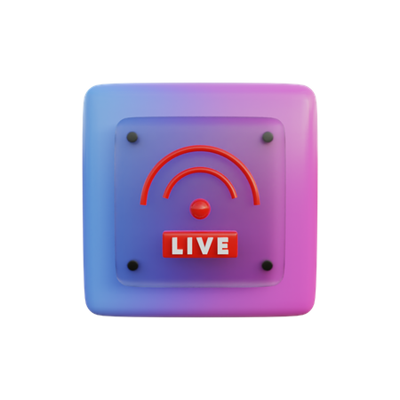 Diffusion en direct  3D Icon