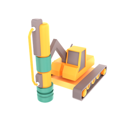 Digger Derrick  3D Icon