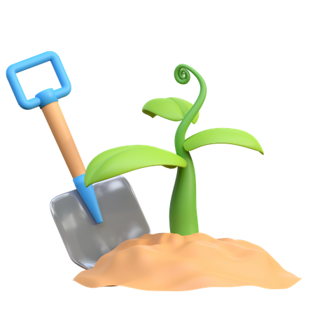 Digging Plant  3D Icon