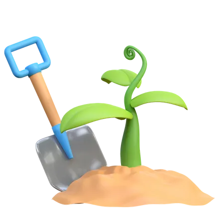 Digging Plant 3D Icon